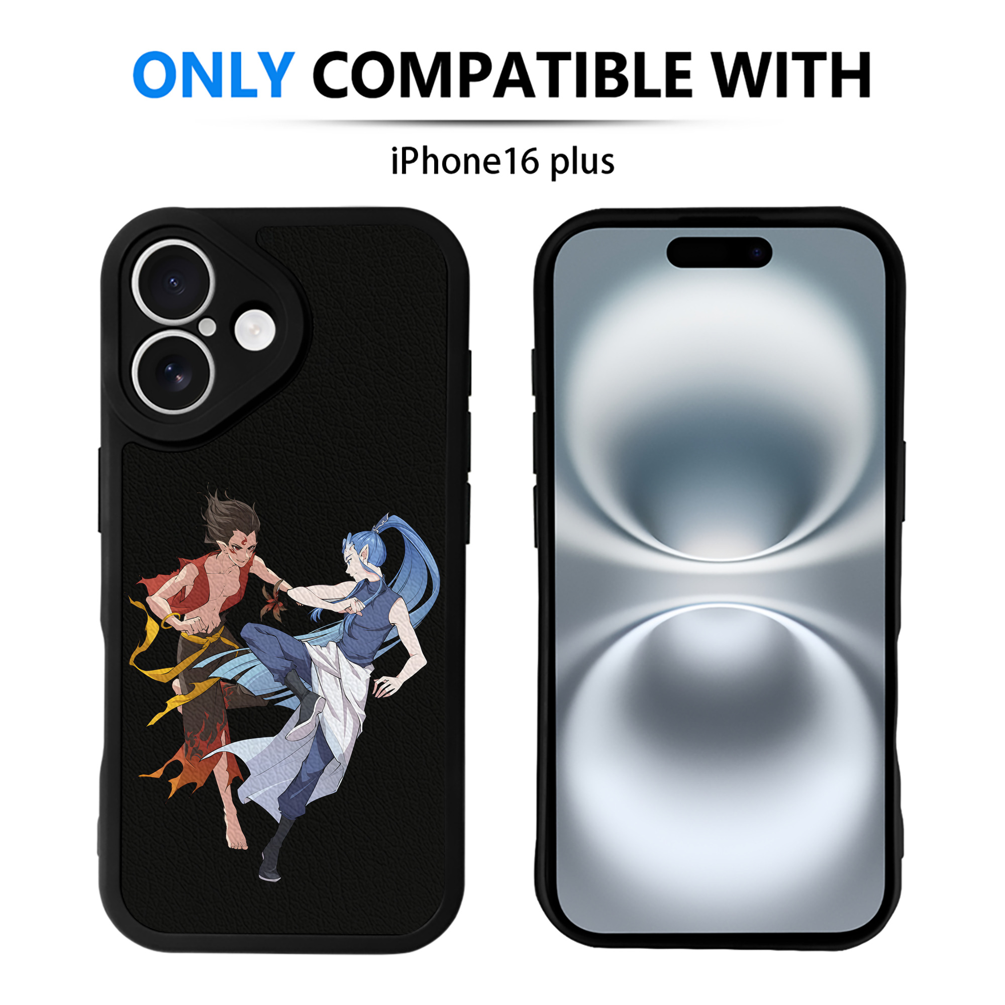 （画像用） Ne Zha 2 ナタ 魔童の大暴れ 【iPhone 16シリーズ対応】シリコンスマホケース（レザー調） 材質：シリコン